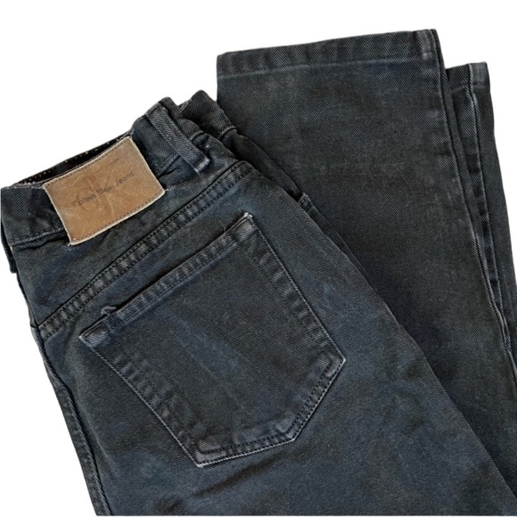 Vintage Calvin Klein Straight Leg High Rise Black Denim